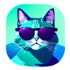 Katze mit Sonnenbrille