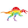 Spinosaurus rainbow polygon