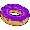 Donut with violet glaze