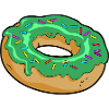 Donut with green glaze