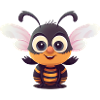 Cute superhero bee