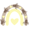 Rainbow with bees