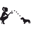 Rauhaardackel mit Frau