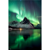 Polarlichter Berg See