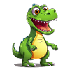 Cartoon eines Tyranosaurus. KI generiert