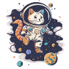 Feline Space Adventurer