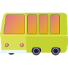 Der farbige Bus.