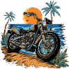 Motorrad am Strand