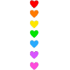 Regenbogen Herzen