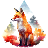 Renard - Aquarelle