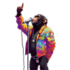 Singing monkey with microphone