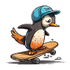 Skating Penguin