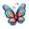 Bunter Schmetterling mit Farbverlaufsmuster