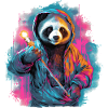 Panda with torch