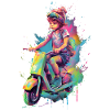 Boy on scooter