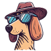 Hund mit Hut 2