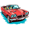 Red convertible