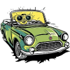 Lise en cabriolet