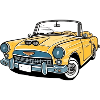 Cabriolet convertible jaune