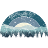 Blue Arc Forest Landscape
