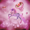Wonderful fantasy foal with hearts.