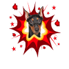 Comic Dog Design - Pow - Pinscher