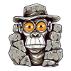 Stone Age Monkey T-Shirt Design