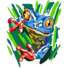 Frog on the tree