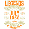 1960 Juillet Birthday Legend