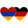 Armenia Germany Flag Heart