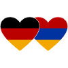 Allemagne Arménie Flag Coeur
