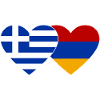 Greece Armenia flag heart