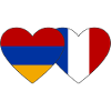 Armenia France Flag Heart