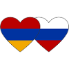 Armenia Russia Flag Heart