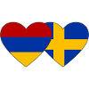 Armenia Sweden Flag Heart