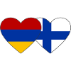 Armenia Finland Flag Heart