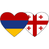 Arménie Géorgie drapeau coeur