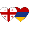 Georgia Armenia Flag Heart
