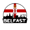 Belfast Northern Ireland Flag Skyline Silhouette T