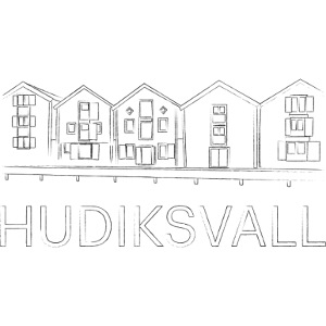 Hudiksvall svart tryck
