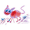 Cheshire cat, abstract painting