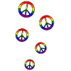 Das Symbol des Regenbogenfriedens
