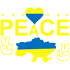 Love Peace Free Ukraine Flag