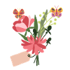 fleurs papillons