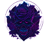 Neon Roses Skull EDM