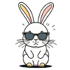 Lapin lunettes de soleil