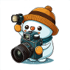Verschneiter Fotograf