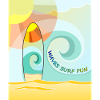 surfing waves surfboard