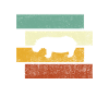 Nilpferd Retro