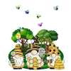 Bee Colony Honeycomb Garden